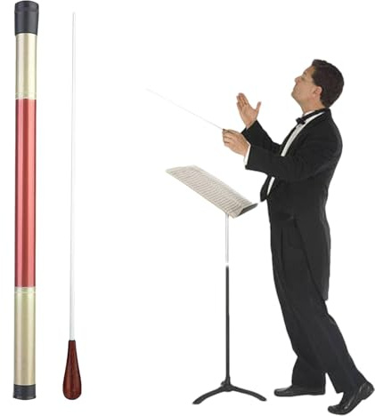 Music Conducting Baton, Choral Conductor with Wooden Handle | Theater Conducting Stick with Baton Case for Orchestra, Concert, Theatered, 16.14x0.98x1.06 inches