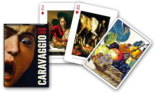 Piatnik Kartenspiel Caravaggio 54 Blatt, Rot, Orange, Braun, Blau, Grün