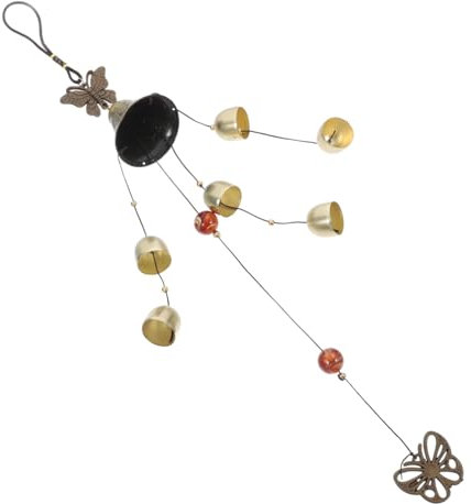 Hemobllo Vintage Schmetterlings-Windspiel Mit Goldenen Glocken Chinesische Glocken Zur Dekoration Windspiel Für Außenbereich Ornamente Am Baum Hängen