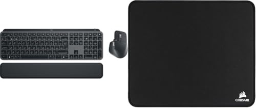 Logitech MX Keys S & Corsair MM350 Champion Alfombrilla para Juegos