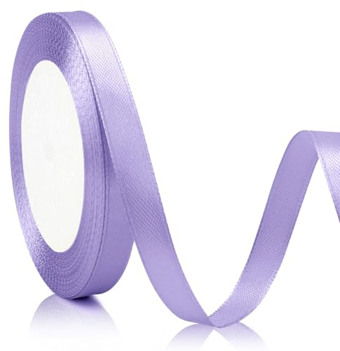 Lavendel-Satinband, 25 Meter, 1 Cm, Schönes Geschenkband Für Die Hochzeitsdekoration, Perfekt Zum Verzieren Von Geschenken Und Gestecken