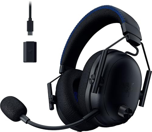 Razer BlackShark V3 Pro für PlayStation – Kabelloses E-Sport-Headset mit aktiver Geräuschunterdrückung (ANC) - TriForce 50mm Treiber - HyperSpeed 2,4 GHz - THX Spatial Audio - PS5/PC | Schwarz