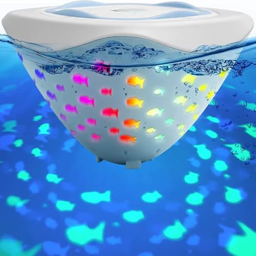Floating Pool Lights with Fish Design, Colorful LED Bath Toy for Bathtub, Aquarium, Swimming Pools – Water-Proof Decorative Lights for Kids, Parties & Home Decor