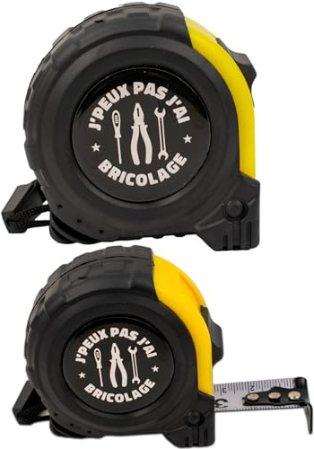 ERNESTINE - Mètre ruban homme humour bricolage - cadeau bricolage original papi, idée cadeau papa humour, gadget personnalisé, accessoire outils, cadeaux anniversaire et Noël