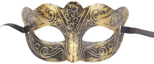 CVNRCLP Maskerade Maske für Halloween Männer Gesichtsmaske Kostümball Party-Verkleidung Maskenball Venezianische Maskerade Augenmaske Weihnachten Karneval Kostüm Fasching Abschlussball Maske (Gold)