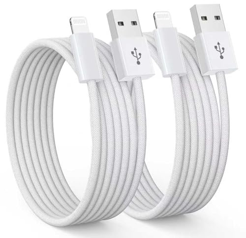 SIZUKA iPhone 3M kabel 2Pack snabbladdning MFi-certifierad iPhone USB-kabel, iPhone Laddningskabel Nylon Flätad Lightning-kabel för iPhone 14 13 12 11 Pro/Pro Max X 8 7 6 5
