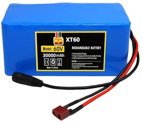 E-bike Battery 60V 30Ah 16S2P Electric Bike Battery Pack for 1000W Motor Electric Bicycle Scooter with BMS and Charger for electric wheelchairs 60V 30Ah