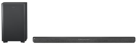 Philips TAB6200 2.1 Channel Soundbar with Wireless Subwoofer - Bluetooth, HDMI eARC, Dolby Atmos, DTS Virtual:X, 240W Max Power, Black