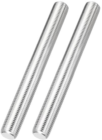 QUARKZMAN 2Pcs Tige Filetée Complète, M14 x 1.5mm Pas 304 Acier Inoxydable Filet Fin à Droite, 100mm/4 Long Pour Ancres Boulons