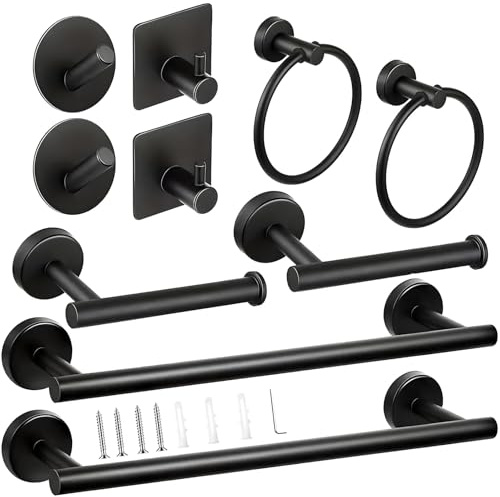 In Acciaio Inox Bagno Hardware Set Portasciugamani Asciugamano Adesivi Anelli Robe Gancio Porta Asciugamani Da Cucina Asta Accessorio Bagno
