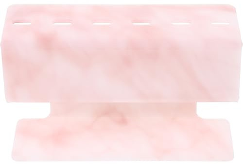 LIFKOME Présentoir pour Pince à Épiler à Cils Rouge Marbre en Acrylique Robuste pour Extensions de Cils Espace de Rangement Compact Accessoires Maquillage Femme Salle de Bain Coiffeuse