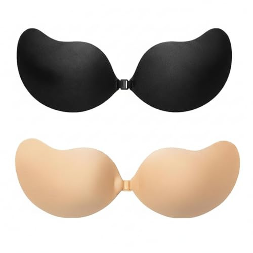 Sujetador Adhesivo Sin Tirantes Push Up Invisible Espalda Descubierta | Diseño sin tirantes, Efecto push up natural, Adhesivo reutilizable, vestidos de fiesta, boda y prendas escotadas