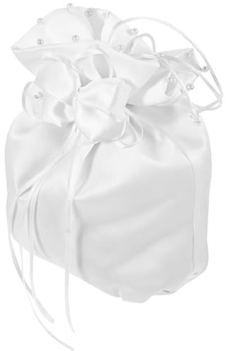 TOVINANNA Borsa da Sposa per Matrimonio, Pochette Bianca Tracolla Rimovibile, per Cerimonie e Feste