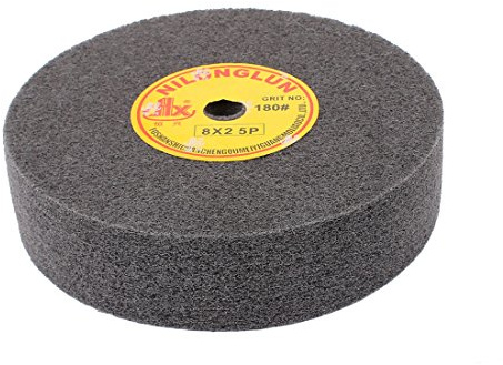 sourcing map 8 Dia 2 spesso 180 Grana fibra nylon abrasivo per dell ruote lucidatura disco spazzolatore nero