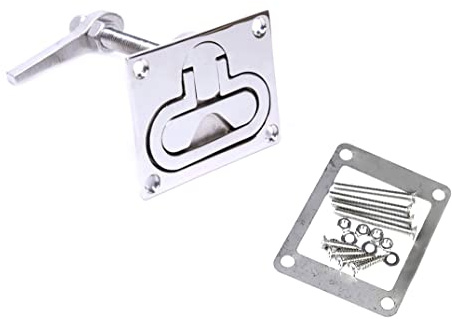 Mxeol Boat Cam Latch Marine Hatch Latches Flush Turning Lock Lift Handle Stainless Steel W/Fasteners