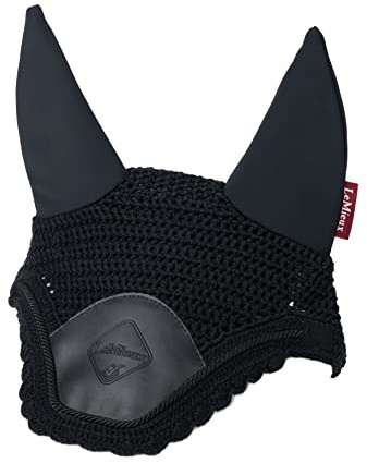 LeMieux Acoustic Pro Fly Hood - Absorbs Sharp Loud Noises - British Dressage Legal - Black - Large