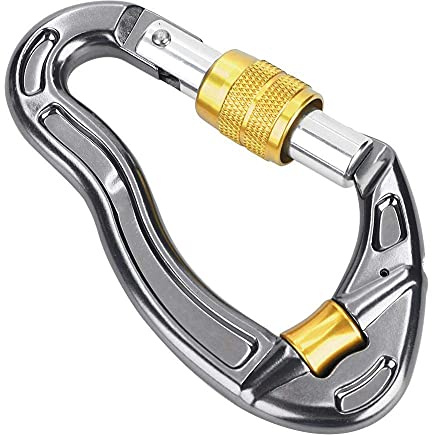 Moschettone da arrampicata Gancio moschettone con bloccaggio automatico in alluminio 25KN per amaca Yoga Altalena Alpinismo Attrezzatura di salvataggio