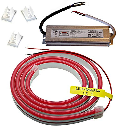 12 V/230 V (strömförsörjning) LED-remsa ljus underbänksbelysning bastubelysning bastulampa (varm vit, 2 m – 24,95 €/m)