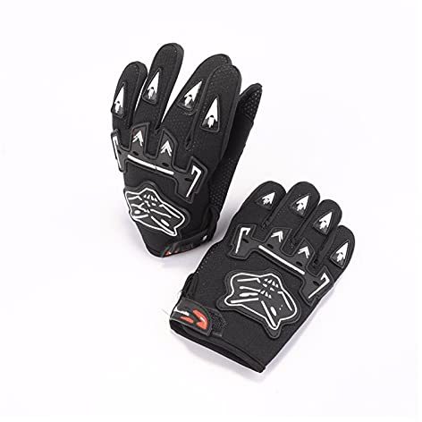 YGLONG Motorrad Handschuh Motorrad Racing Handschuhe für Kinder Kids Motocross Fahrradtasche Bike Motorrad (Color : Black, Size : S)