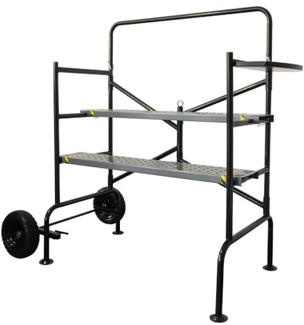 Echafaudage roulant Jardin - hauteur de travail 83cm - Pliable roues increvables - Echafaudage mobile sur roues - 150Kg