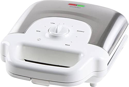 Domo DO9222W Moule à gauffres 2 Gauffre(s) 900 W Noir, Blanc