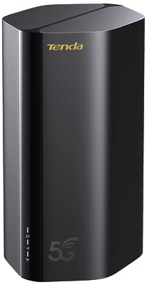 Tenda 5G NR LTE AX1800 WiFi 6 Router with Gigabit LAN/WAN Port, 4G/5G or Wired Connection, Portable Mobile Router with Sim Card, UK Plug (5G03)