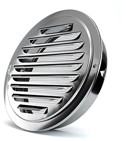 ROFBIHG Stainless Steel Louver Grille Cover,Wall Air Ventilation Outlet Hood, Flat Ducting Ventilation Air Vent, for Walls & Ceilings,with Screen Mesh for Wall Ceiling
