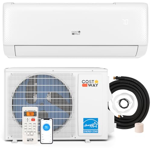 COSTWAY 24000 BTU Mini Split Air Conditioner, Energy Star, with Remote, Compatible with Alexa, Googlehome, Heat Pump, 21 SEER2 Inverter, 24H Timer, for Rooms up to 1500 Sq.Ft (Airtural Series)