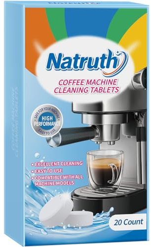 NATRUTH 20 Counts x 2g Coffee Machine Cleaning Tablets for Espresso & Sage Machine Compatible with all Coffee Machines