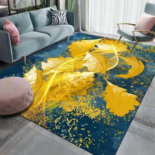 Kunsen Teppich küche Abstraktes Wohnzimmer deko gelb Flickenteppich Rugs for Living room180X280CM