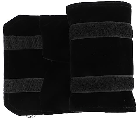 Amosfun Organizer Gioielli Da Viaggio in Nero Custodia Rotolo Portagioie Compatta e Resistente Per Anelli e Accessori Facile Da Trasportare e Proteggere