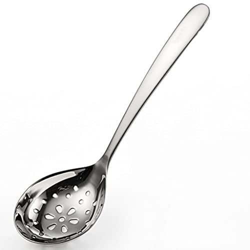 Cuchara Ranurada Espumadera de cocina portátil, colador de acero inoxidable, filtro grueso, colador de sopa de agujero grande for el hogar (9,3*2,6 pulgadas) Espumadera Cucharas Ranuradas para Cocinar