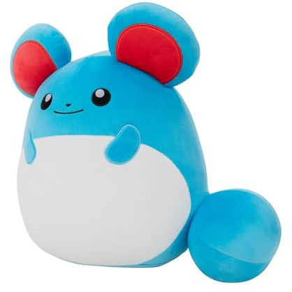 Squishmallows Pokémon x SQPK00065 - Marill 35 cm, offizielles Pokémon, superweich