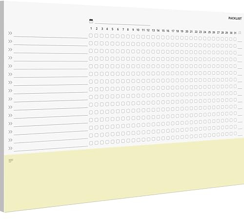 PACKLIST® Habit Tracker Månadsvis odaterad A4 – planerarblock för vanor och mål (2 år) – organisation för produktivitet, välbefinnande och att göra-lista – premiumpapper – miljövänligt och plastfritt
