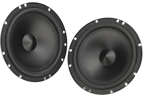 SIXRUN 6,5-Zoll-Koaxial-Autolautsprecher Hochtöner Mitteltöner-Tieftöner Stereo-Soundsystem mit Frequenzweiche Universal für Fahrzeuge 6,5-Zoll-Koaxial-Autolautsprecher
