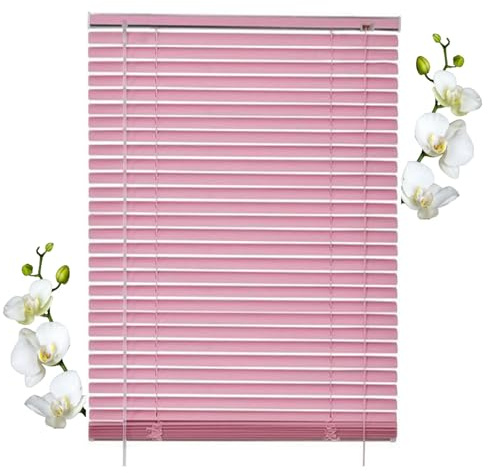 Aluminium Venetian Blinds for Windows Doors, 40/60/85/105/110/125cm Pink Window Blinds, Horizontal Venetian Blinds, Blackout Window Shades,WxH-45x150cm/17.7 * 59in