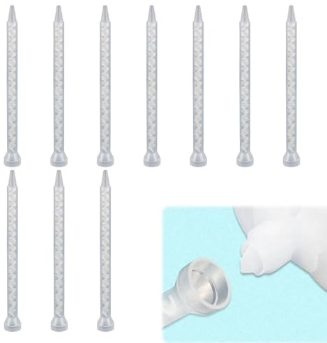 10 Pieces Mixing Nozzle Static Mixer Tips Epoxy Tips Mixing Tubes 18 Elements 6.97 inch