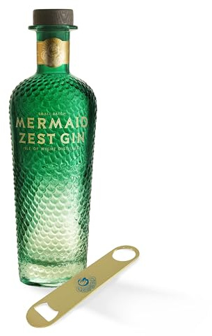 Mermaid Zest Gin 70cl with Bar Blade Gift - Smooth, Refreshing & Zesty - Vegan & Gluten Free