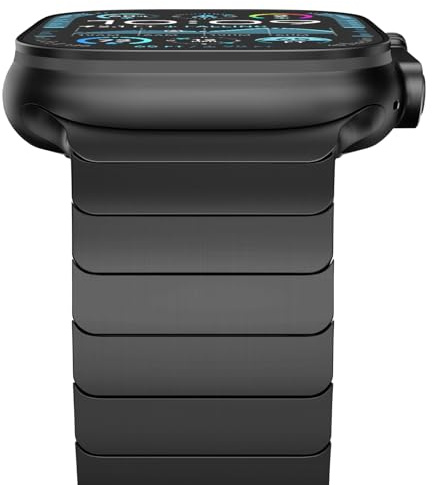 NewWays Kompatibel mit Apple Watch Armband 49mm 46mm 45mm 44mm,Edelstahl Gliederarmband Ersatzarmbänder Geeignet für iWatch Ultra 2/Ultra SE Serie 10 9 8 7 6 5 4