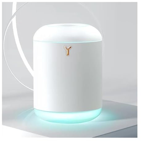 Humidifier Ultrasonico Mini humidificador de aire portátil USB para el hogar, difusor de aceite esencial de aromaterapia, pulverizador silencioso para coche con luz Humidificador(J1 White)