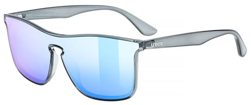 Uvex heyday Sportbrille, transparent smoke/blue mirror, one size