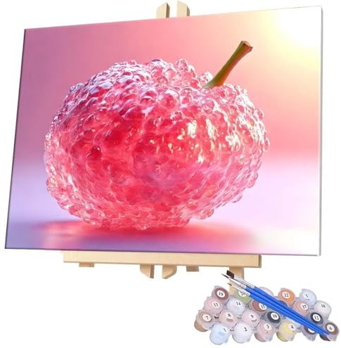 WEISHIWE Malen Nach Zahlen Erwachsene, DIY Malen Nach Zahlen Handgemalt Ölgemälde Kit für Anfänger und Erwachsene, Litchi Malerei Bastelset, Wohnwanddekor Mit Acrylfarben und Pinseln 20x30cm F-411