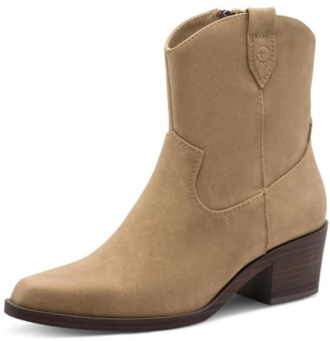 Tamaris Botín para mujer con tacón 1-25703-45, Camel, talla 38 EU, marrón claro, 38 EU