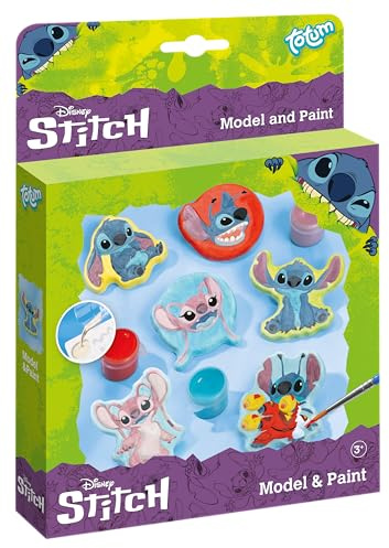 Stitch Gipsgießen Set für Kinder – Kreatives Bastelset mit Farben, Gips & Förmchen – Disney Mal- & Gießspaß