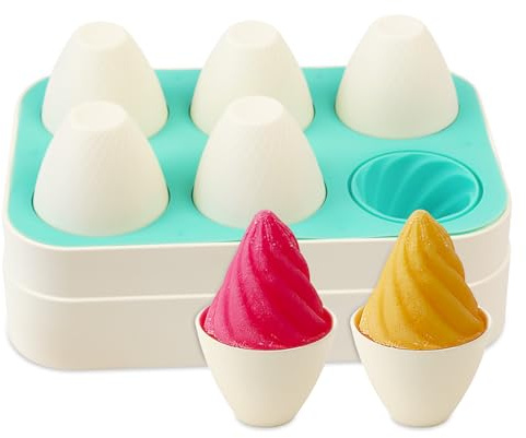 Zssxysm Eisformen Silikon, Popsicle Formen Set, Eisformen Eis am Stiel, Tropfsicher & Keine Schmutzige Hand Design, Eishalterung Kinder, Eisstiele Wiederverwendbar