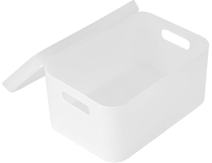 Eujgoov Desktop Cosmetic Organizer Plastmatt Textur Makeup Lagringslåda för Snyggt och Organiserat Sovrum (L Storlek utan fack)