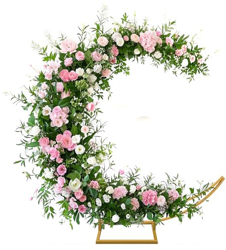 Fiita 2 x 2 m, supporto per arco di nozze in metallo, arco di nozze in acciaio al carbonio, telaio curvo per palloncini per matrimoni, compleanni, eventi, decorazioni per feste di anniversario