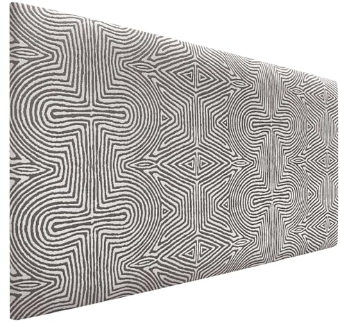 DHOME Exklusives Glatt Gepolstertes Kopfteil Serie Luxury Edition Wandmontage Akustisch Absorbierend Kopfstütze für Bett und Schlafzimmer (Tribal, 90cm, 8cm Dicke)