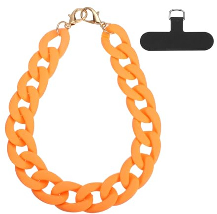 sourcing map Phone Wrist Strap, Acrylic Cellphone Chain with Tether Tab, Hands-Free Wristlet Strap for Women Phone Case Accessories
