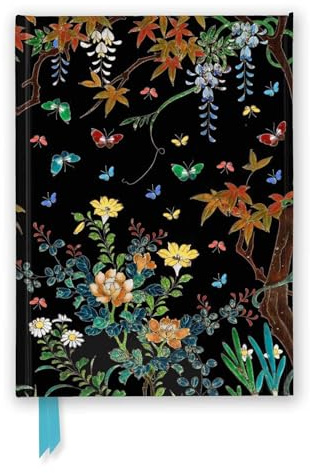 Premium Notizbuch DIN A5: Ashmolean Museum, Cloisonné Kästchen mit Blumen und Schmetterlingen: Unser hochwertiges, liniertes Blankbook mit festem, ... Notizbuch DIN A 5 mit Magnetverschluss)